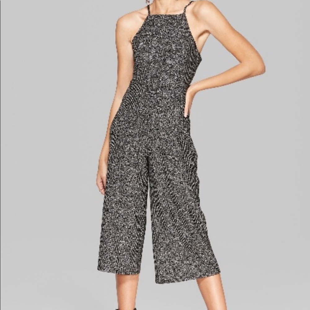 Wild Fable Cropped Wide Leg Jumpsuit Size Large